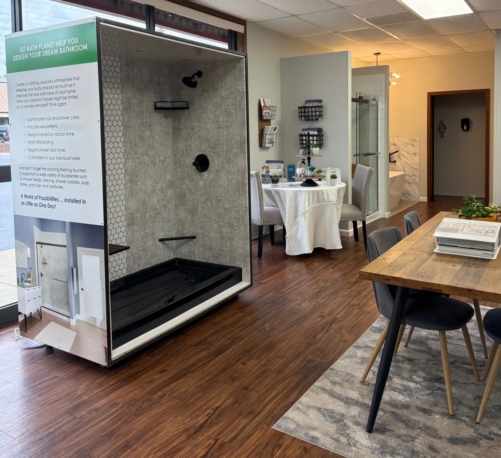 Showroom display and consultation table
